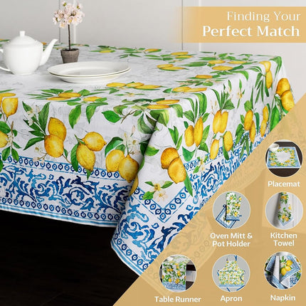 Maison d' Hermine Table Cloth Rectangle Table Reusable 100% Cotton 70"x120"