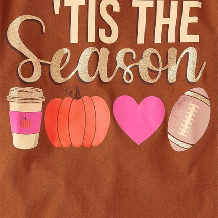 T-shirts graphiques à manches longues toutes saisons pour filles The Children's Place, lots multiples, Tis The Season/Flower Unicorn, lot de 2, taille M