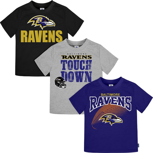 Gerber Unisex Baby NFL 3 Pack Short Sleeve Team Fan Tee Shirt