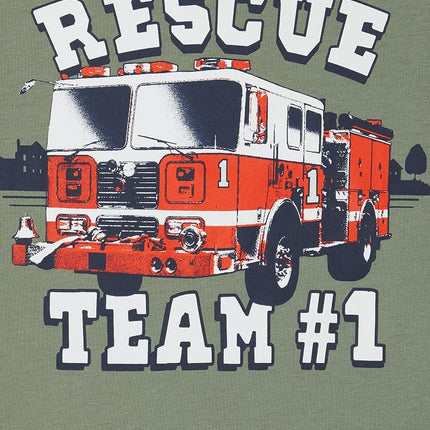 The Children's Place Camiseta de manga larga con estampado multicolor para bebé y niño pequeño, paquete de 3, coche de policía/camión de bomberos/helicóptero, 3T