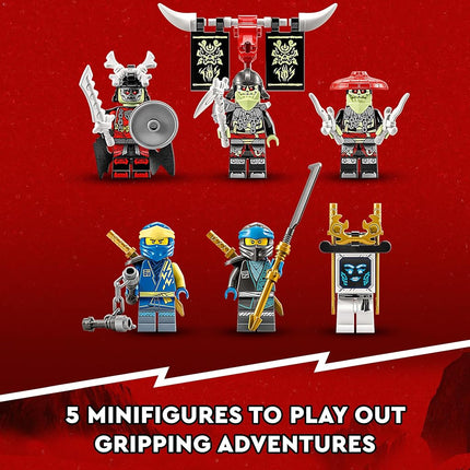 LEGO NINJAGO Jay’s Titan Mech 71785, Large Action Figure Set, Battle Toy for Kids, Boys and Girls with 5 Minifigures & Stud-Shooting Crossbow Playset, Green