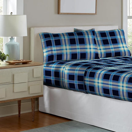 pointehaven Sheet Set, Cotton, Ashby Plaid, Queen