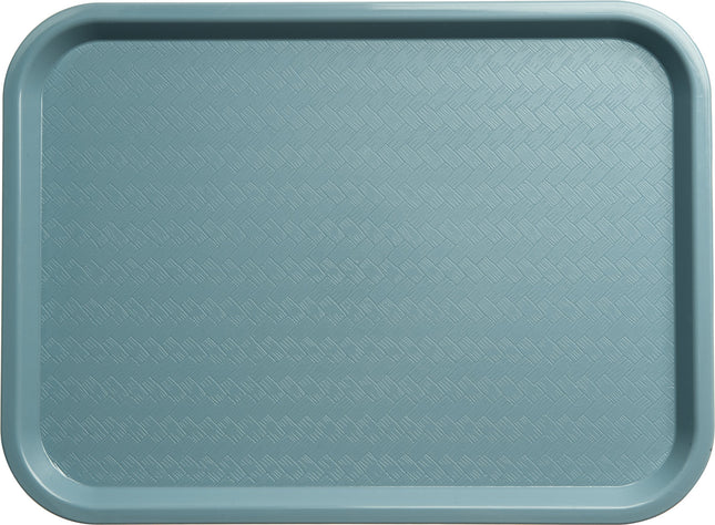 Carlisle FoodService Products Cafe Fast Food Cafeteria Tray with Patterned Surface for Cafeterias, Fast Food, and Dining Room, Plastic, 16.31 x 12.06 x 0.7 Inches, Slate Blue, (Pack of 24)