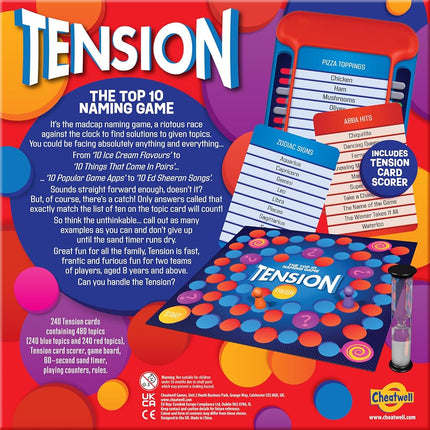 Cheatwell Games Family Tension - The Top 10 Naming Game - Party Game For Ages 8+ - Trivia Game That Will Keep You Guessing