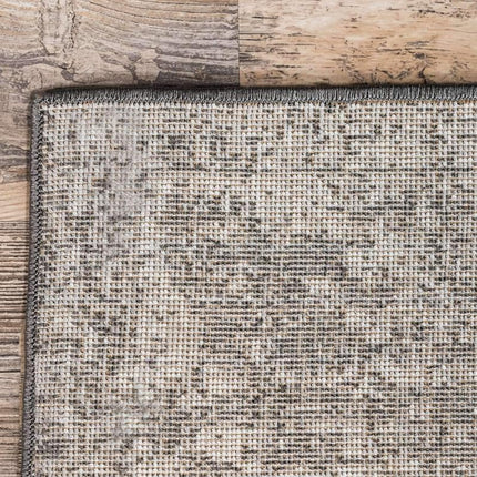Alfombra de área gris oscuro vintage tradicional Unique Loom Sofia Collection (0,9 m x 1,5 m)