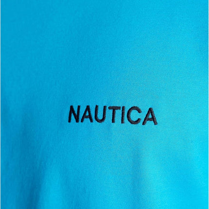 Nautica Men's Short Sleeve Solid Crew Neck T-Shirt Polo, Hawaiian Ocean, Large