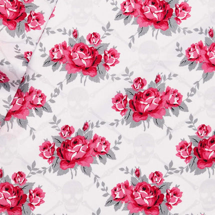Betsey Johnson - Twin XL Sheets, Silky & Lightweight Bedding, Fade & Wrinkle Resistant (Skull Rose Trellis, Twin XL)