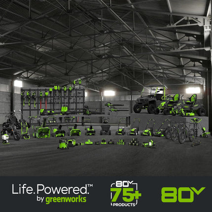 Batería de iones de litio Greenworks 80 V 2.0 Ah (batería original Greenworks / más de 75 herramientas compatibles)