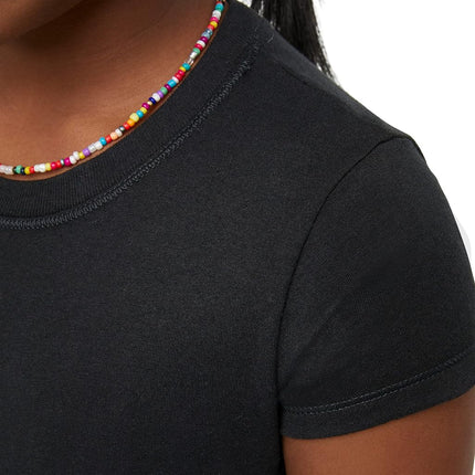 T-shirts en coton pour filles Hanes, t-shirts essentiels pour filles, t-shirts en coton pour filles, paquet de 2, ébène, grande taille