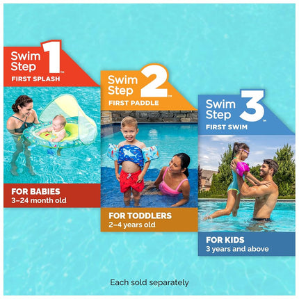 Swimways Soft Swimmies Inflatable Floats for Toddlers, Inflatable Pool Floats and Arm Floats, Pool Accessories for Kids Ages 3-5, Blue