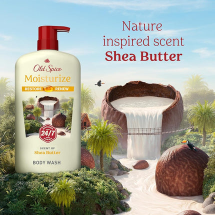 Old Spice Men's Body Wash with Shea Butter 3.5 oz (Pack of 4)