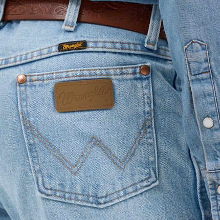 Wrangler para hombre 13MWZ Cowboy Cut Original Fit Jean, Gold Buckle Bleach, 40W x 30L