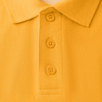 Polo piqué de manga corta Dickies para niño, dorado, talla XXS 4