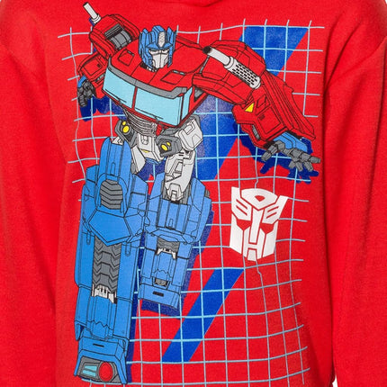 Transformers Optimus Prime Bumblebee Hoodie Sweatpants for Toddlers to Big Kids, red / blue, 3 Years