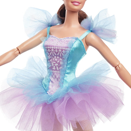 Barbie Signature Ballet Wishes Doll (Brunette, 12 in), Posable, Wearing Ballerina Costume, Tutu, Pointe Shoes & Tiara, Gift for 6 Year Olds and Up
