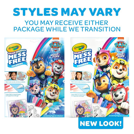Crayola colour wonder mess colouring set PAW PATROL