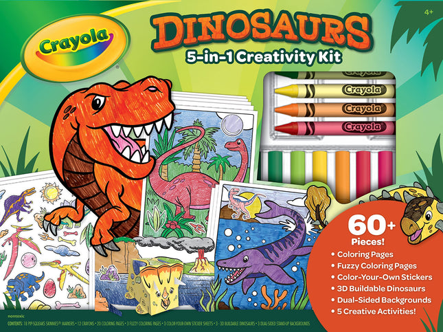CRAYOLA Dinosaur 5-in-1 Art Kit, Dinosaur Toys Alt