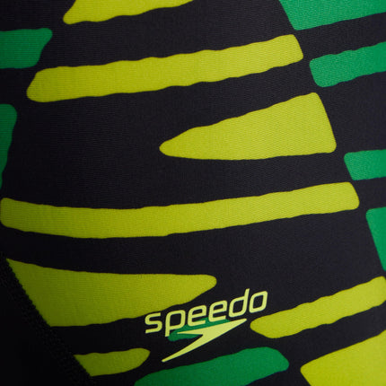 Speedo Men's Disco Boom Splice Swim Jammer, Team Bright Green, 36