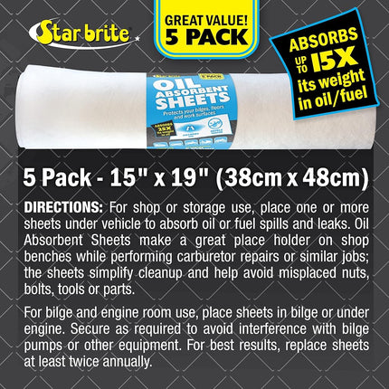 Star brite Bilge Oil Pads 5 Pack - 5 Pack
