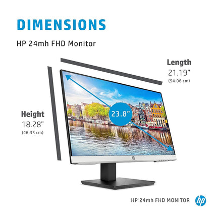 HP 24-inch Monitor, Tilt Adjustment and Anti-Glare Panel (HP 24mh, Black)