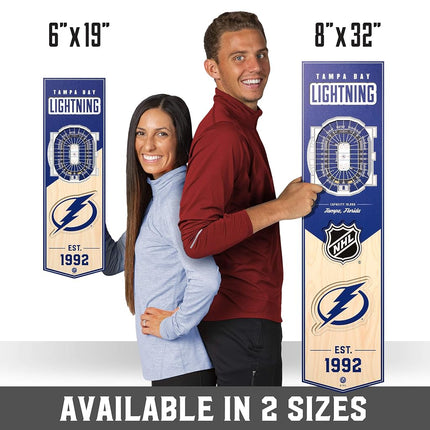 YouTheFan NHL Tampa Bay Lightning 3D Stadium 6x19 Banner - Amalie Arena