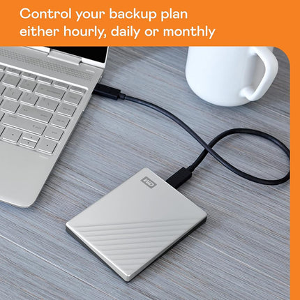 WD 1TB My Passport Ultra, portable external storage, external hard drive, software with defense against ransomware, backup and password protection, Works with PC, Xbox S|X, Playstation, Silver
