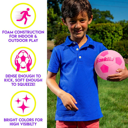 Franklin Sports Foam Soccer Ball - Perfect for Practice and Backyard Play - Best for First-Time Play and Small Kids - 6.5 inches
