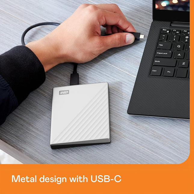 WD 1TB My Passport Ultra, portable external storage, external hard drive, software with defense against ransomware, backup and password protection, Works with PC, Xbox S|X, Playstation, Silver