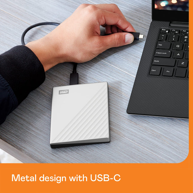 WD 4TB My Passport Ultra, portable external storage, external hard drive, software with defense against ransomware, backup and password protection, Works with PC, Xbox S|X, Playstation, Silver