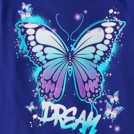 The Children's Place Baby Girls' Assorted Everyday Long Sleeve Graphic T-Shirts,multipacks, Drink/Butterfly Dream 2-Pack, X-Small