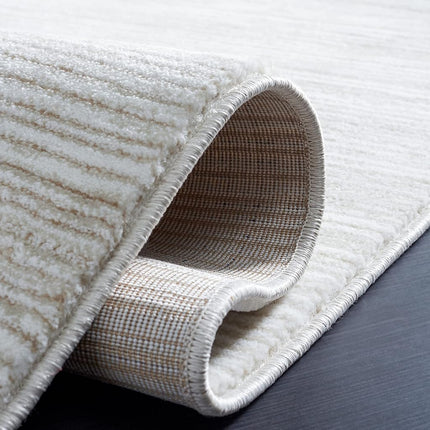 SAFAVIEH Modern Rug for Living Room, Dining Room, Bedroom - Vision Collection, Short Pile, in Ivory, 91 X 152 cm