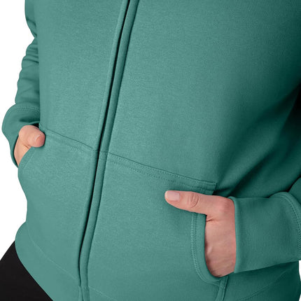Hanes Hoodie, EcoSmart Fleece Full, Zip-up Hooded Sweatshirt for Women, Spanish Moss, Medium