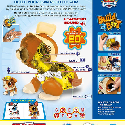 Goliath Build a Bot Paw Patrol Rubble - Build Your Own Robotic Pet - Ages 3-10