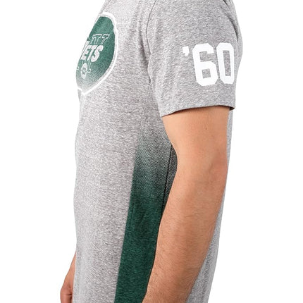Ultra Game NFL Mens Vintage Ringer Short Sleeve Tee Shirt Gray