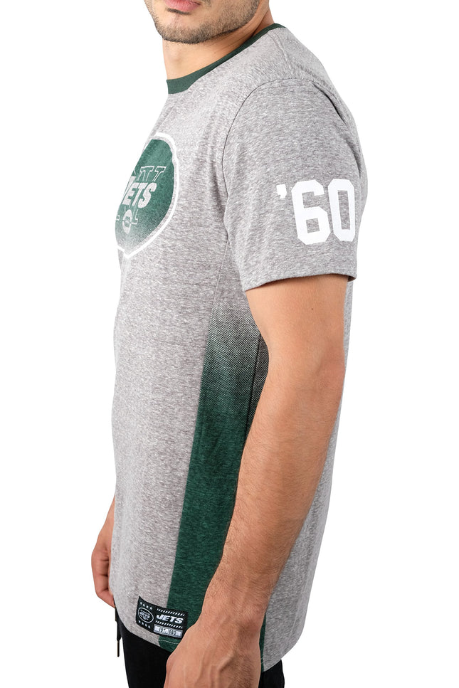 Ultra Game NFL Mens Vintage Ringer Short Sleeve Tee Shirt Gray