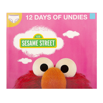 Sesame Street Girls 12pk Countdown Box of 100% Cotton Toddler Panty with Success Chart & Stickers for Potty Training Fun, Sesame Tg 12pk_Box, 18 Months