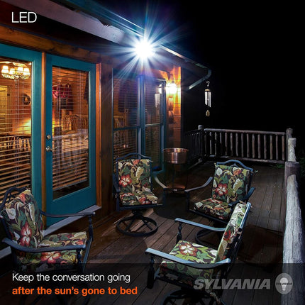 Sylvania Night Chaser LED PAR38 Light Bulb, 250W = 23W, 22 Year, Dimmable, Super Bright 2650 Lumens, Wet Rated, 5000K, Daylight - 2 Pack (41358)