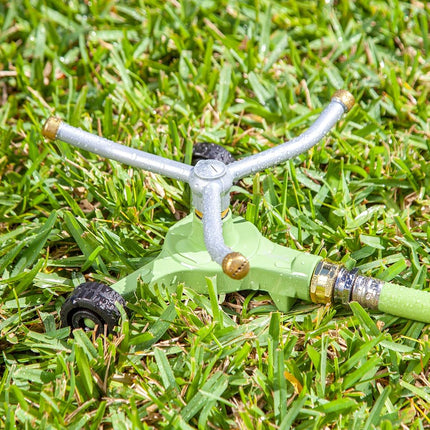 Martha Stewart MTS-WRSPR8M Heavy-Duty Metal 3-Arm Rotating Sprinkler, Gardening