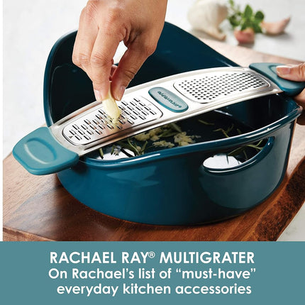 Râpe multi-usage en acier inoxydable Rachael Ray 47901, bleu agave