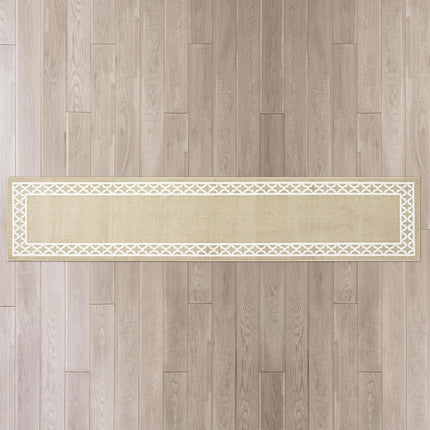 Nautica – Runner Rug | Indoor Runners for Hallways and Entry Rugs| Non-Slip and Non-Skid Entry and Kitchen Door Mat| Machine Washable Entryway Carpet Rugs | 2'6" x 10' | Trellis Light Grey