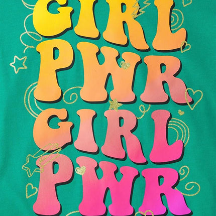 The Children's Place Girls' Assorted Everyday Long Sleeve Graphic T-Shirts, Multipack, Cat Glasses/Girl Pwr, X-Large