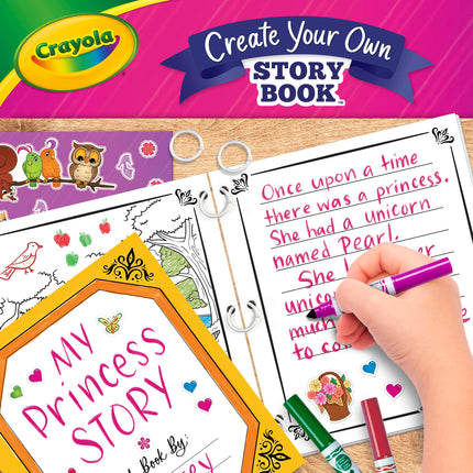 CRAYOLA Book Making Kit for Kids, Create Your Own Fairytale Storybook, DIY Kits, Gift for Girls & Boys, Ages 6, 7, 8, 9