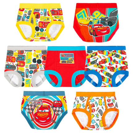 Disney Boys Toddler Potty Underwear Training Pant Combo in Sizes 2t, 3t, 4t Briefs, Cars Multi, 3 Years (Pack of 7)