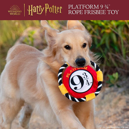 Harry Potter: 9 3/4 Platform Frisbee Pet Toy | Frisbee for Dogs in Harry Potter Themed Design | Harry Potter Dog Toy Platform 9 3/4 Rope Frisbee Toy for Dogs
