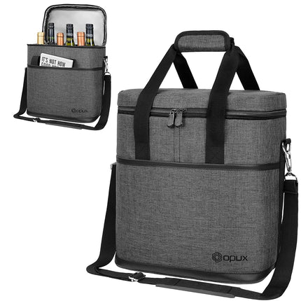 OPUX 6 Bottle Carrier Tote | Insulated Padded Wine