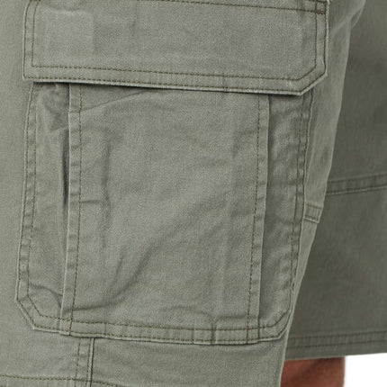 Wrangler Authentics Men's Big & Tall Classic Relaxed Fit Stretch Cargo Short, Dusty Olive, 46