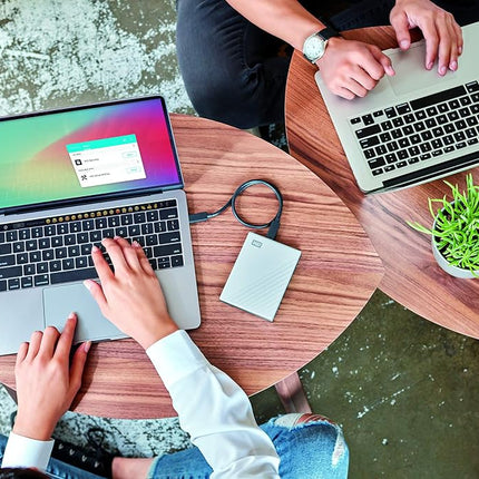 WD 5TB My Passport Ultra for Mac, portable external hard drive, USB-C, Mac Compatible, portable external storage, software with defense against ransomware, backup and password protection, Silver