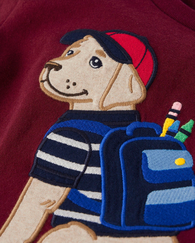 Gymboree Boys' and Toddler Embroidered Graphic Short Sleeve T-Shirts, BTS Dog, 8
