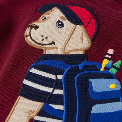 Gymboree Boys' and Toddler Embroidered Graphic Short Sleeve T-Shirts, BTS Dog, 6