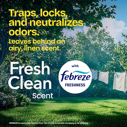 Glad Tall Kitchen Drawstring Trash Bags - Odorshield 13 Gallon White Trash Bag, Febreze Fresh Clean, White, Not Applicable, Febreze - Fresh Clean, 110 Count